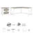 Ozro L-Shaped Executive Desk with 2-Drawer File Cabinet -1932312150