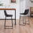 Scher Faux Leather Upholstered Counter & Bar Stools with Sled Legs -1630566308-1630566309