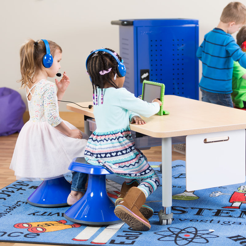 Heavy Duty Mobile-Ready Kids Headphone, Bleu