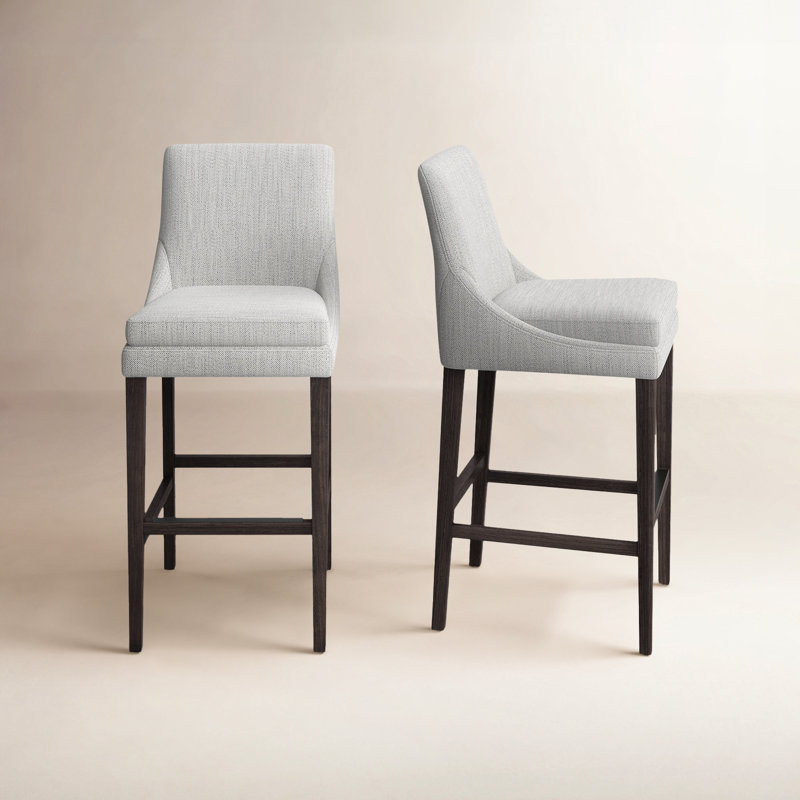 Niara Rectangle Upholstered Bar Stools, Bar Stool (30" Seat Height)