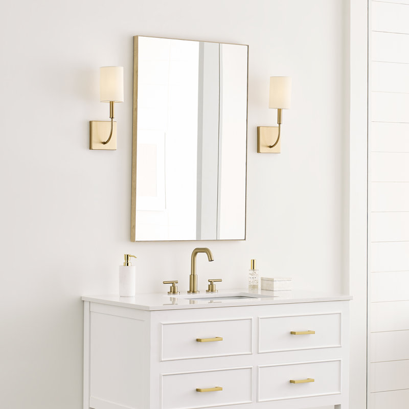 1 - Light Bath Sconce, Satin Brass