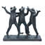 Sculpture trio de grenouilles dansantes