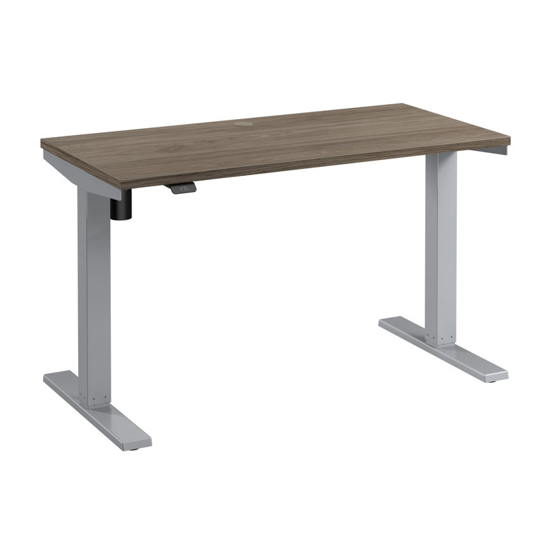 Move 40 Series Adjustable Standing Desk, Modern Hickory, 48" W X 24" D