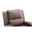 Fauteuil inclinable manuel en similicuir brun