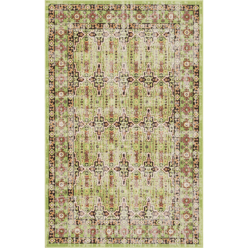 Geometric Indoor Rug, Rectangle 4'1" x 6'1"