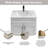30'' Single Bathroom Vanity Sink Base Cabinet in White Shaker