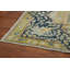 Tapis traditionnel bleu clair à teinture végétale 7 x 10