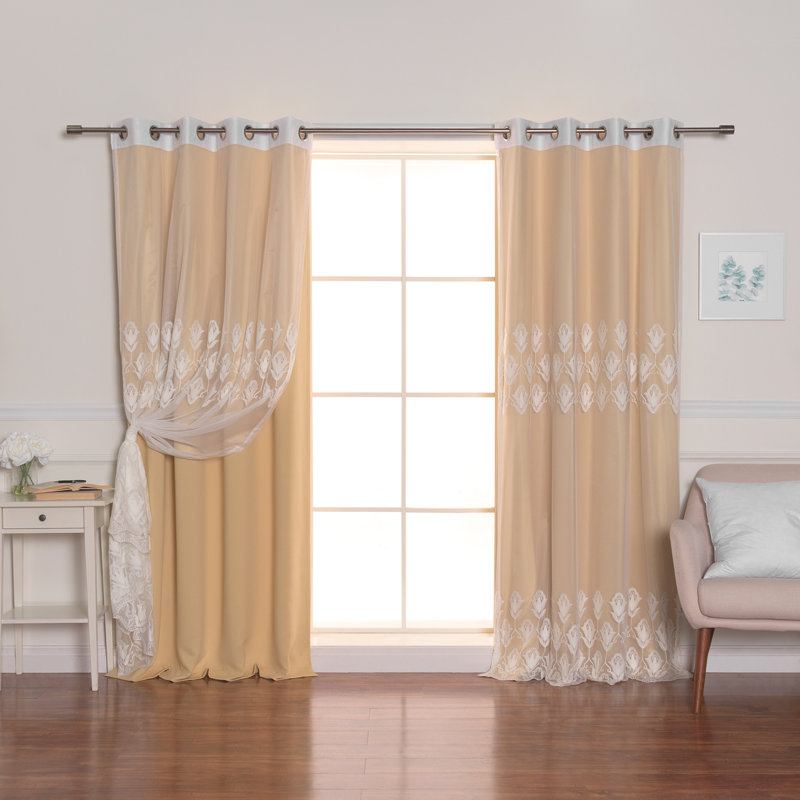 Paire de rideaux occultant et isolants Brunonas Mix & Match, L 52 po x L 84 po, Soleil