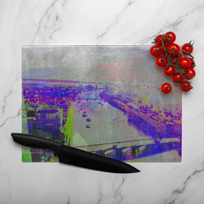 London Eye View   Glass Chopping Board