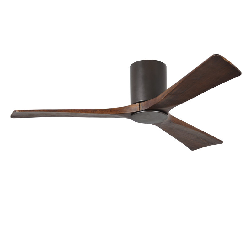 Irene LED Ceiling Fan, Textured Bronze, Walnut, 52"