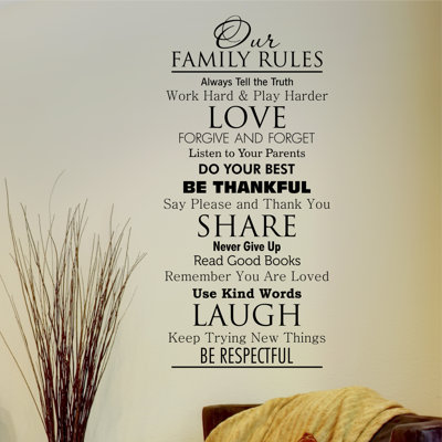 Text & Numbers Wall Decal