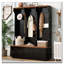 Portemanteau avec banc, porte-manteaux et 3 grands tiroirs-295685489