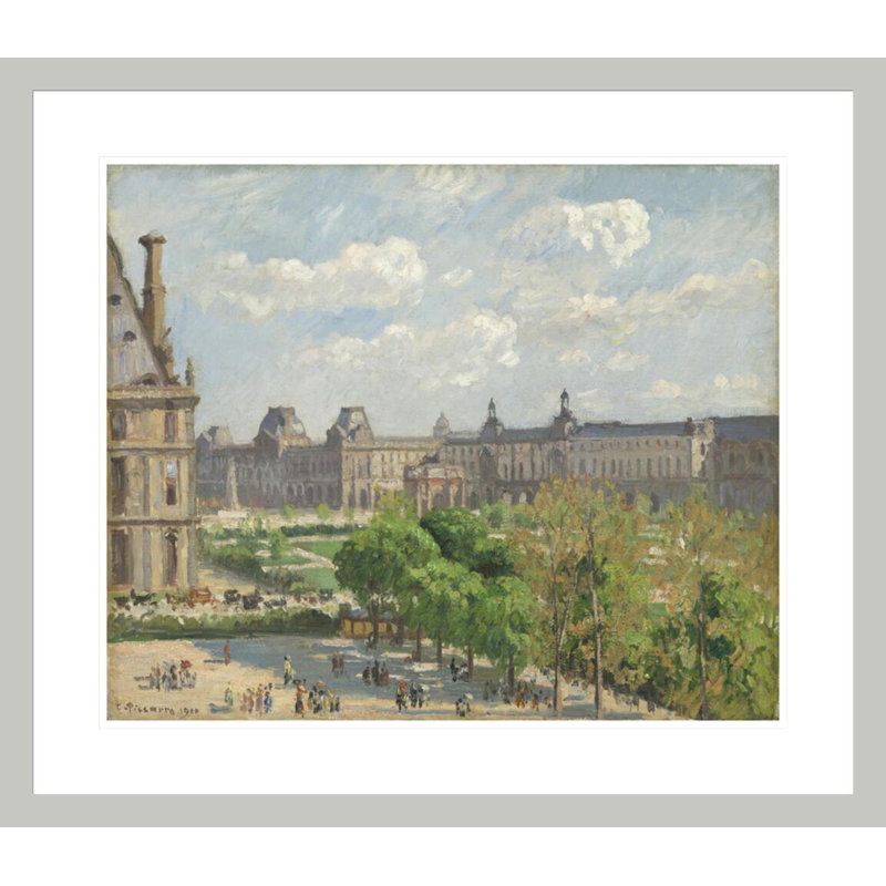 Place du Carrousel Paris par Camille Pissarro, impression giclée sur cadre, 23.5" H x 27.07" W