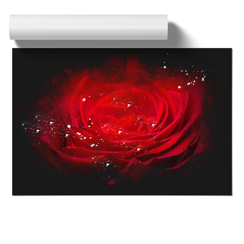 Red Rose Flower Vol.7 - Unframed Graphic Art, 30cm H x 42cm W x 0.1cm D