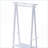 Coat Racks 59" Tall Standing with 3 Shelves &amp; Knob Hooks, White Finish | White | Coat Racks