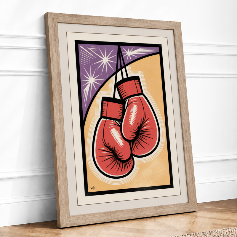 Suspended Combat Art Deco - Framed Print, A1 - 84.1 x 59.4 cm, Oak