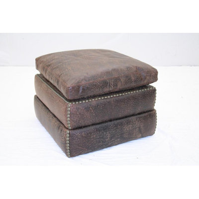 Square Leather Ottoman