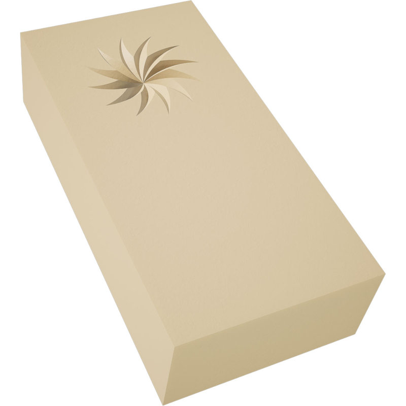 Foster Spiral Plinth Block With Square Edge, 4" H x 2" W x 1" D