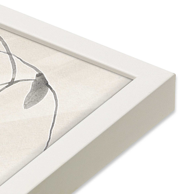 Encre Botanicals I Imprimer, H 17 po x l 13 po, Encadrement de coin ouvert blanc opaque
