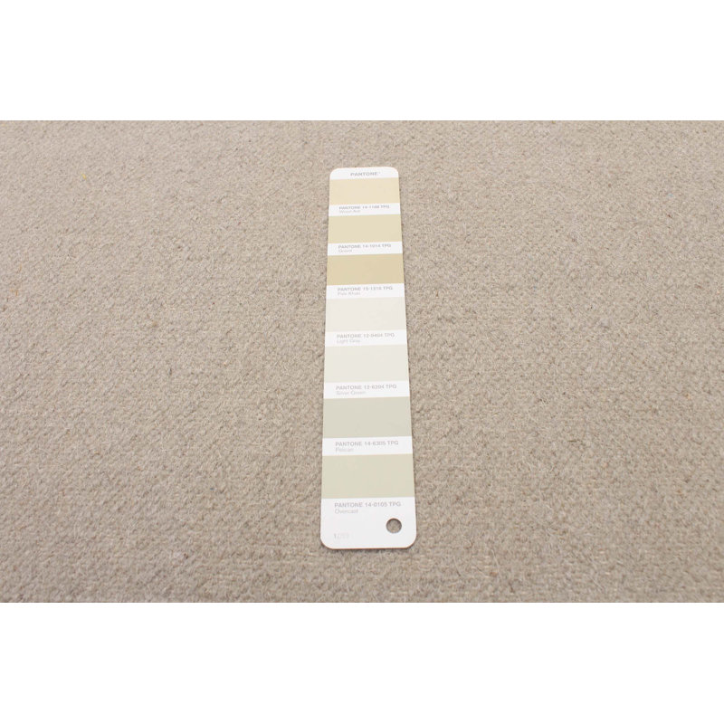 Tapis géométrique en laine tissé à plat à la main à motif rectangulaire gris / blanc Gunne