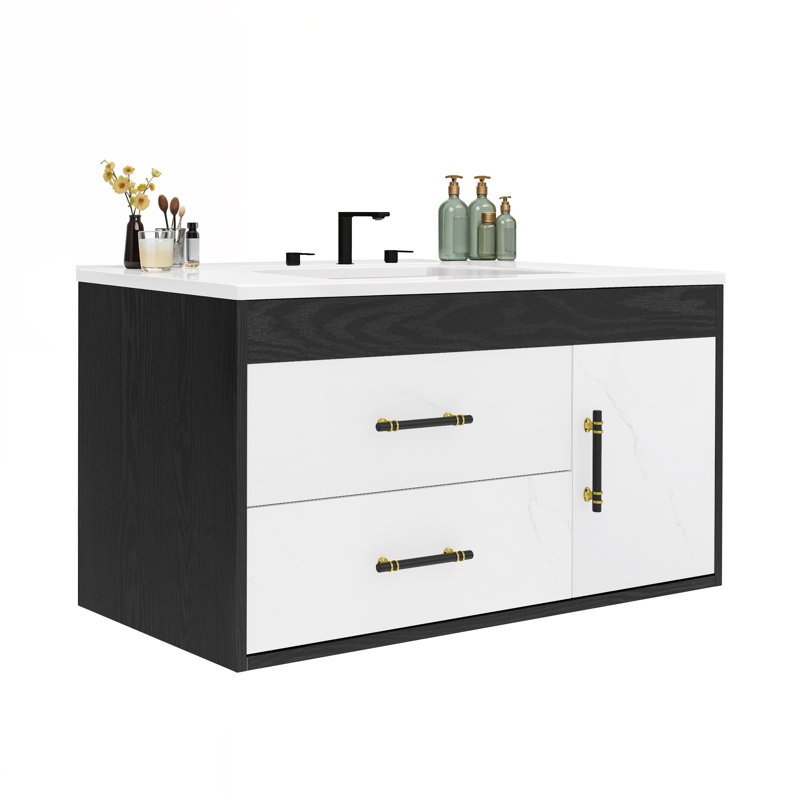 Meuble-lavabo flottant 36 po avec lavabo Balconera