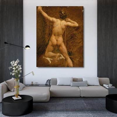 "Masculin" par William Etty - Art mural sur toile tendue avec châssis