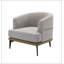 Fauteuil demi-tonneau moderne avec accoudoirs rembourrés-290685163