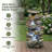 30" Tall Polyresin Tiered Rock Waterfall Fountain With LED Lights