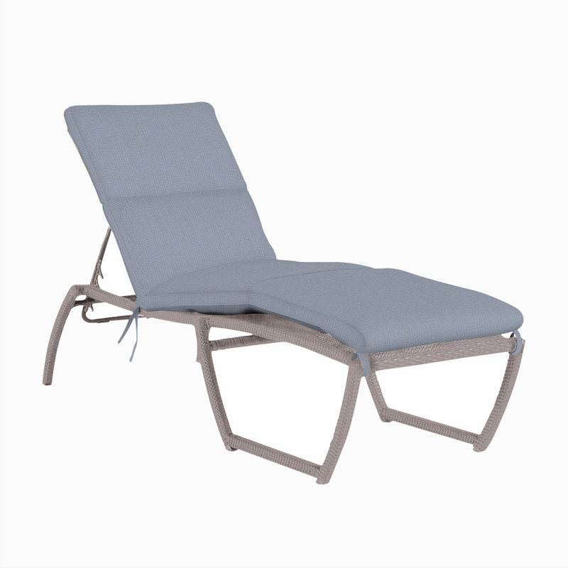 Chaise tissée Skye - Huître, Huître, Pas de soudure, Sunbrella® ‑ Arbor Chambray colombe