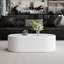 Table basse moderne ovale avec rangement caché et plateau en verre trempé-1320120189