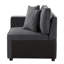 Fauteuil d'appoint gris à dossier gauche