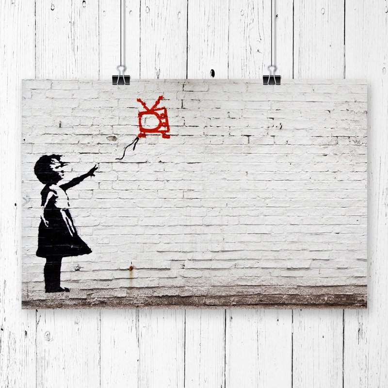 Banksy - No Frame Painting, 42cm H x 59.4cm W