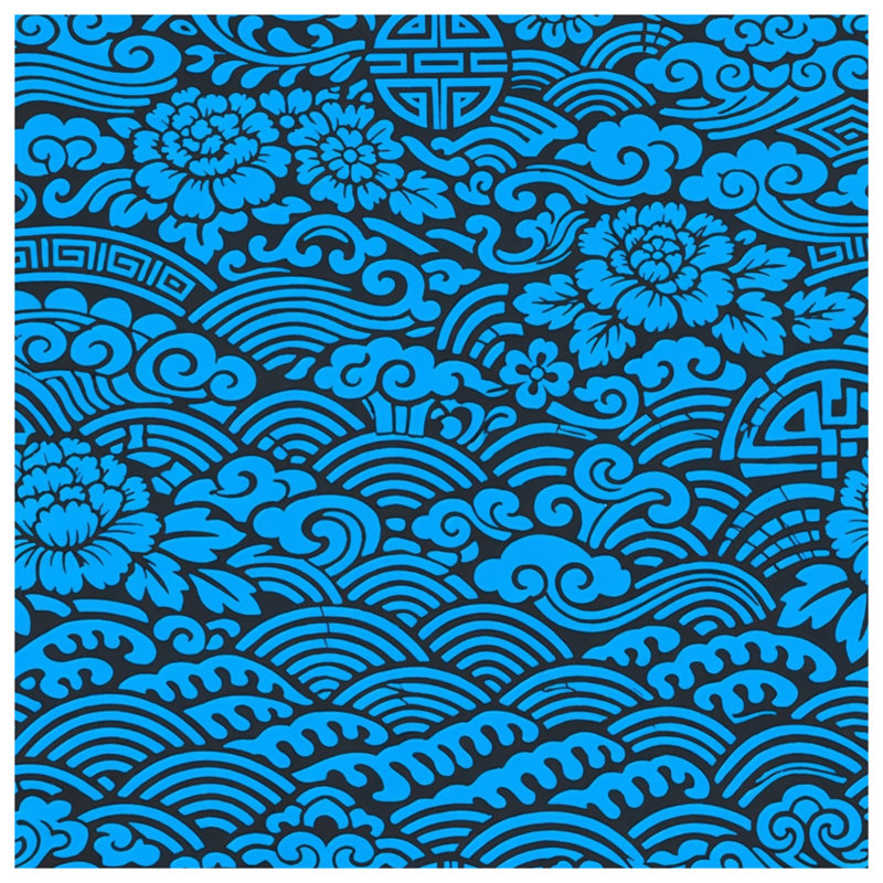 Rideaux de douche Blue Asian, 70in W x 72in H