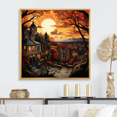 «Village Harlem Horizons At Sunset I», reproduction sur toile