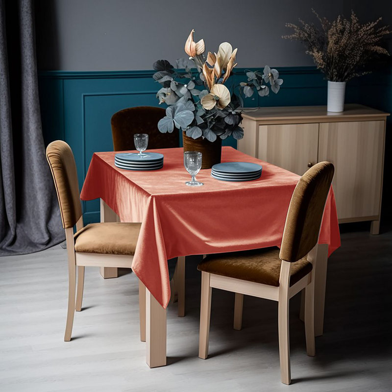 Nappe Luxury, 52 po carré, 54 grange rouge