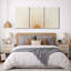 «Bright Mid-Century Modern Orange Minimal Sun ShineArt Boho Decor», ensemble de 3 reproductions sur toiles encadrées-72966388-124834410