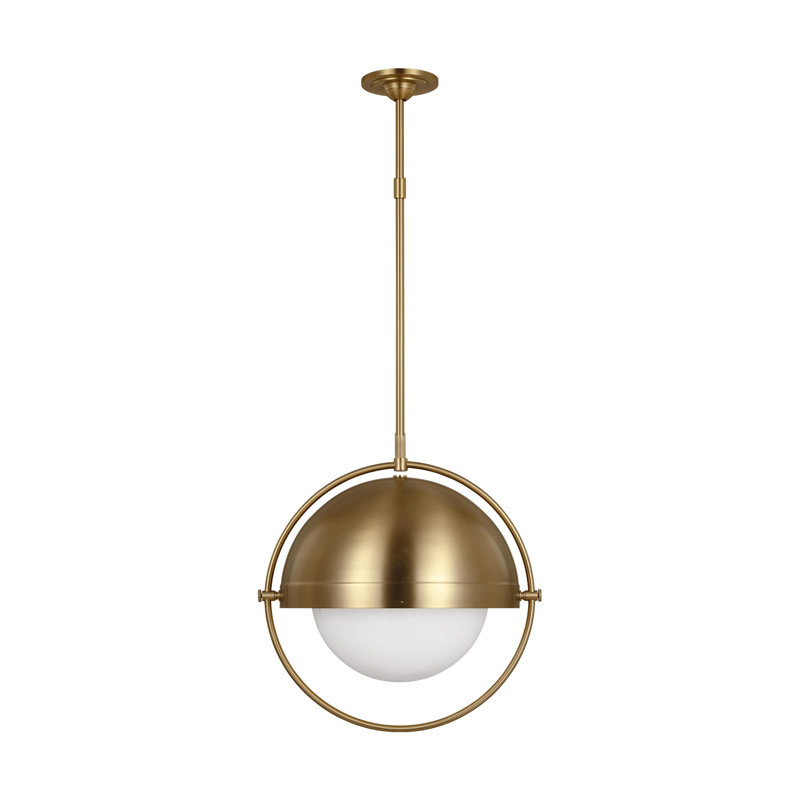 Bacall 1 - Light Pendant, Aged Iron, 20.63" H x 19.5" W x 19.5" D