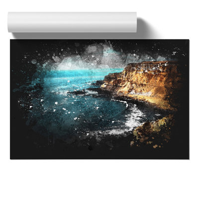 Giants Causeway Northern Ireland Paint Splash - Frameless Print