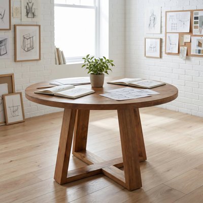 47.2cm Solid Wood Round Conference Table