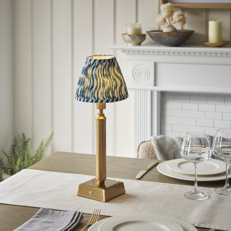 Trobridge Rechargeable Metal Table Lamp, Marlin Blue