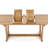 Oval Teak Extendable Outdoor Dining Table With Umbrella Hole , 102'' in. W 39.75'' in. D