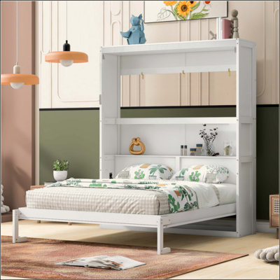 Lit escamotable mural avec tablettes Murphy