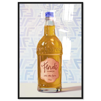 Oliver Gal Roman Summer Spritzer Fashion and Glam - Hand-Applied Glass Coat Framed Canvas Art