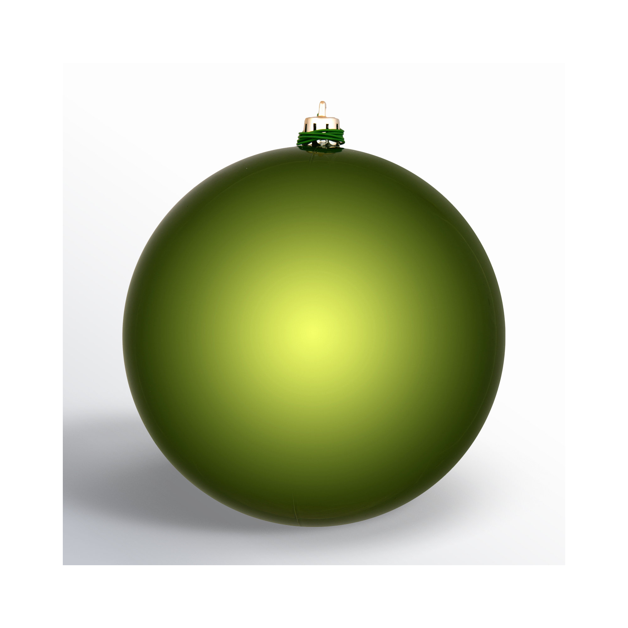 Holiday Décor Ball Ornament, Juniper Green Shiny, 3" H x 3" W x 3" D