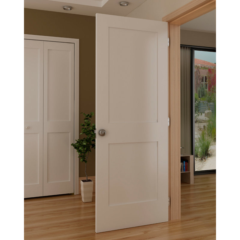 Porte standard lambrissée en bois manufacturé, 30 po x 96 po