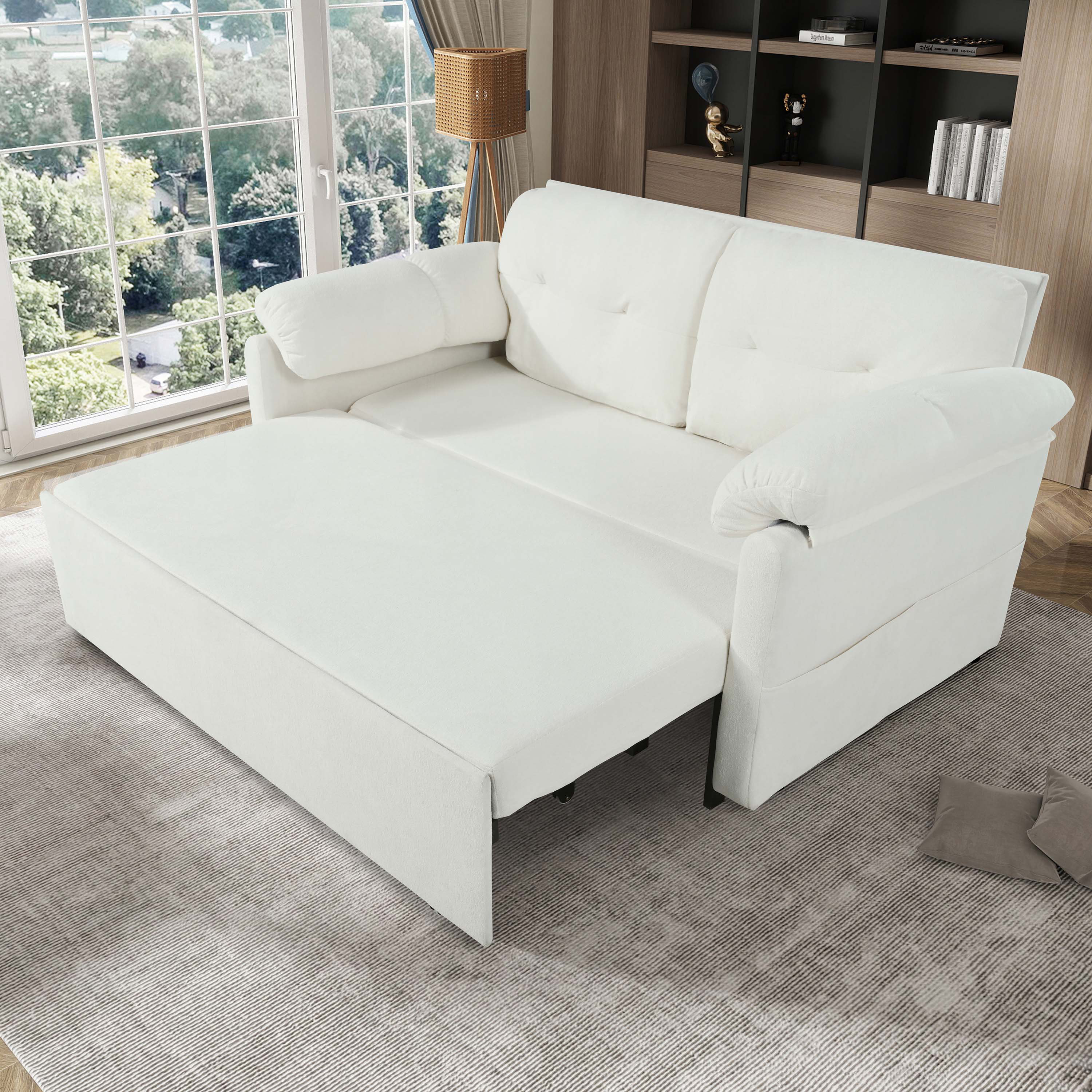 Latitude Run® Convertible Pull Out Sofa Sleeper with Side Storage ...