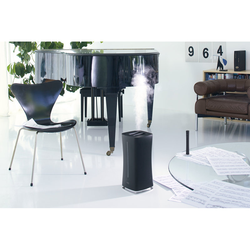 Stadler Form Stadler 1.6 Gallons Dual Mist Ultrasonic Tower Humidifier with Adjustable Humidistat for 860 Cubic Feet, Black