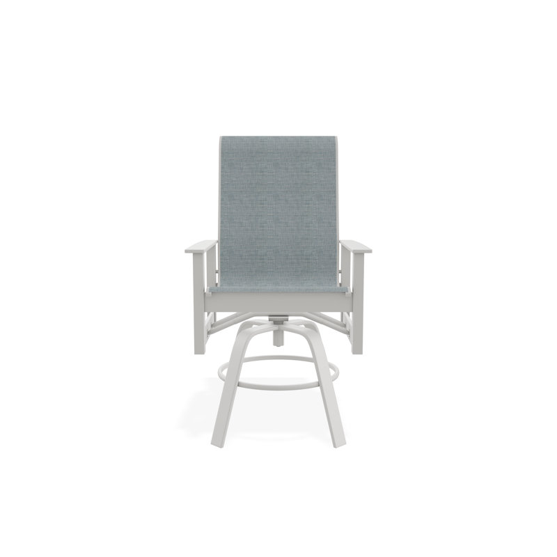 Fauteuil pivotant en polyester de qualité marine Leeward Sling, Neige, Breloque