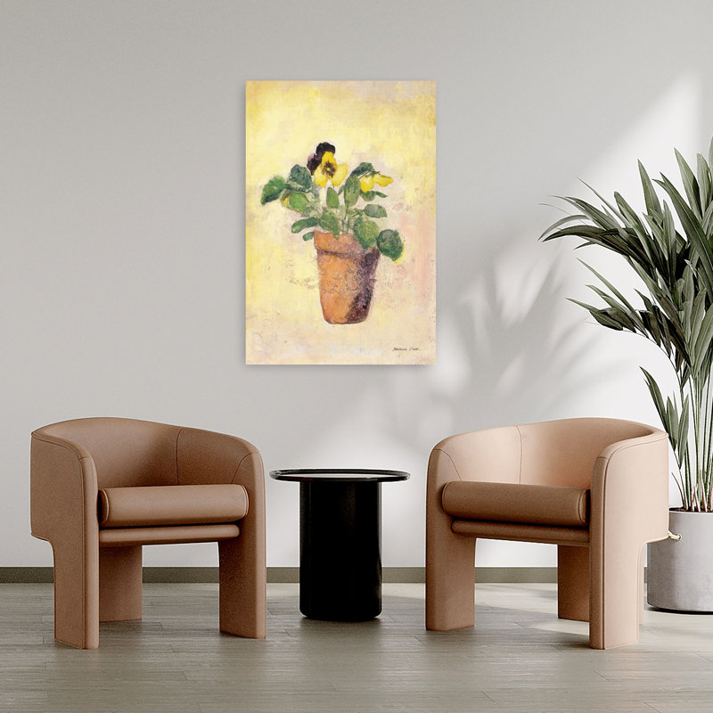 Art contemporain Pansy Flower Art, H 36 po x l 24 po