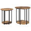  Side Table Set 2 Pcs Artisan Oak And Black 50 X 50 X 50.5 Cm-16308813